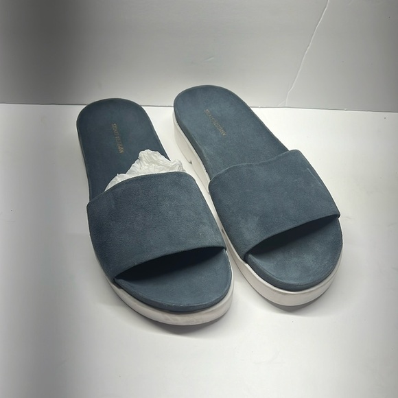 Stuart weitzman suede leather sandals size 10 M smoke blue - Picture 1 of 5